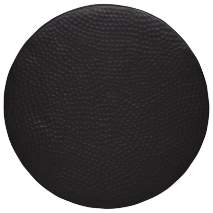 vidaXL Coffee Table Hammered Aluminium Ø 50x30 cm Black