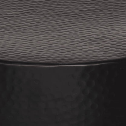 vidaXL Coffee Table Hammered Aluminium Ø 50x30 cm Black