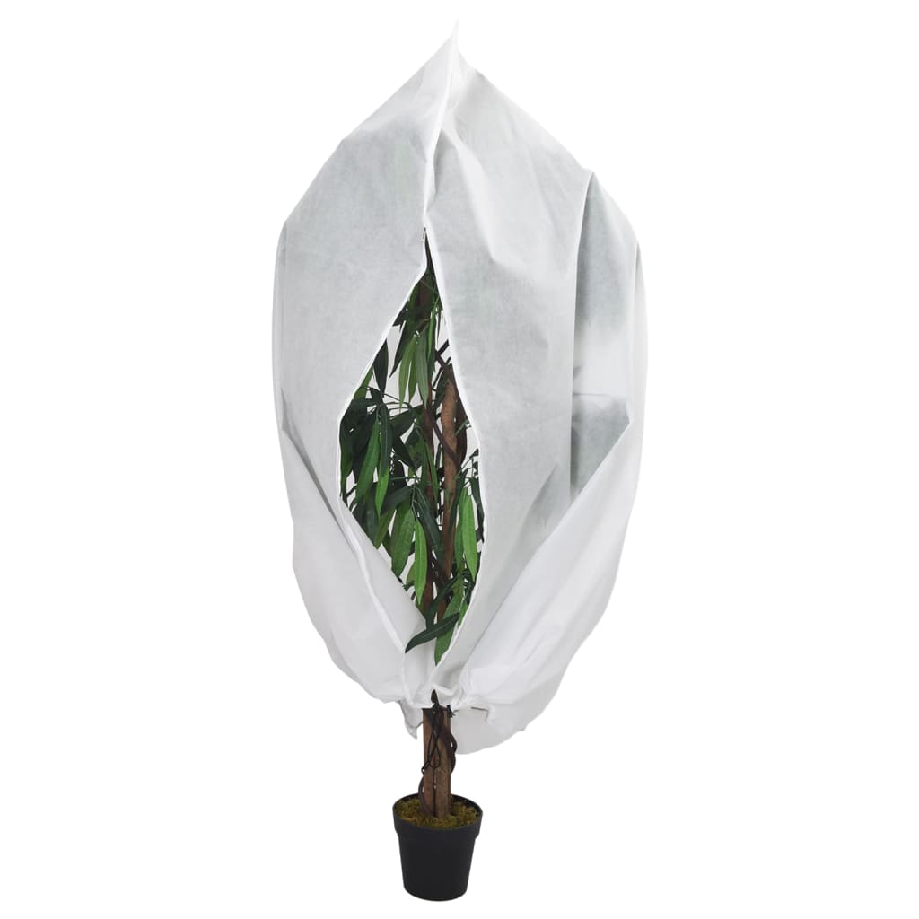 vidaXL Plant Fleece Covers with Zip 2 pcs 70 g/m² 3.93x3.5 m