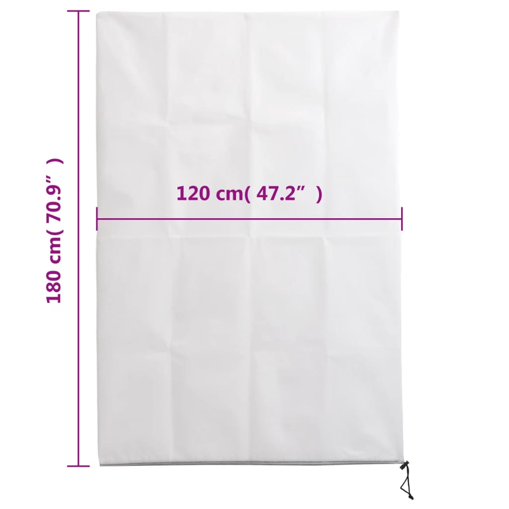 vidaXL Plant Fleece Covers with Zip 10 pcs 70 g/m² 1.2x1.8 m