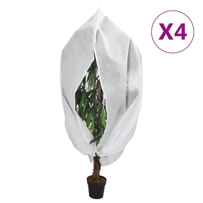 vidaXL Plant Fleece Covers with Zip 4 pcs 70 g/m² 3.93x3.5 m