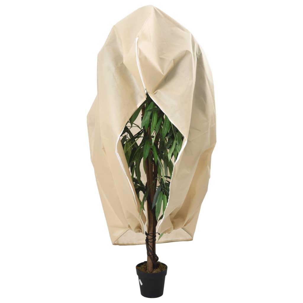 vidaXL Plant Fleece Covers with Zip 10 pcs 70 g/m² 1x1.55 m