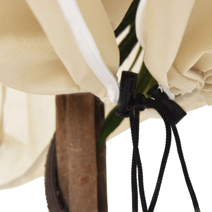 vidaXL Plant Fleece Covers with Zip 10 pcs 70 g/m² 1x1.55 m