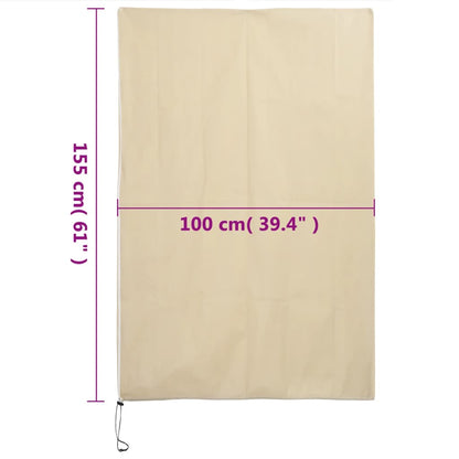 vidaXL Plant Fleece Covers with Zip 10 pcs 70 g/m² 1x1.55 m