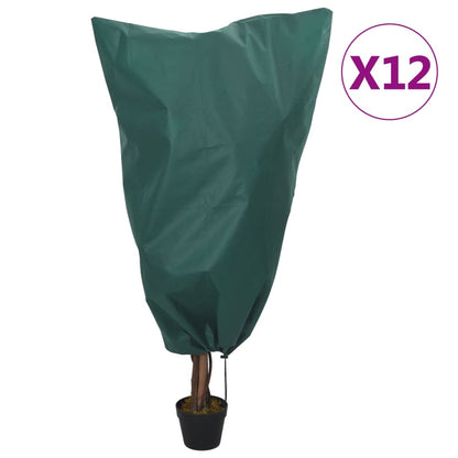 vidaXL Plant Fleece Covers with Drawstring 12 pcs 70 g/m² 0.8x1.2 m