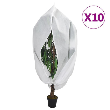 vidaXL Plant Fleece Covers with Zip 10 pcs 70 g/m² 3.14x2.5 m