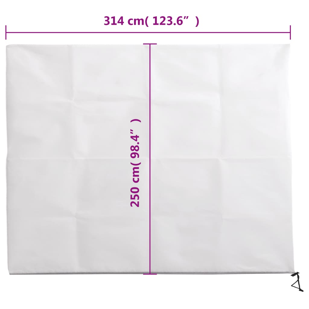 vidaXL Plant Fleece Covers with Zip 10 pcs 70 g/m² 3.14x2.5 m