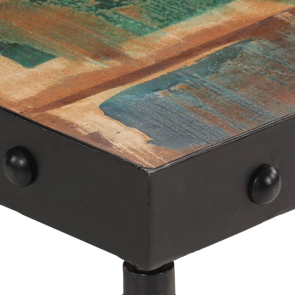 vidaXL Coffee Table with Wheels Solid Reclaimed Wood 100x55x26 cm