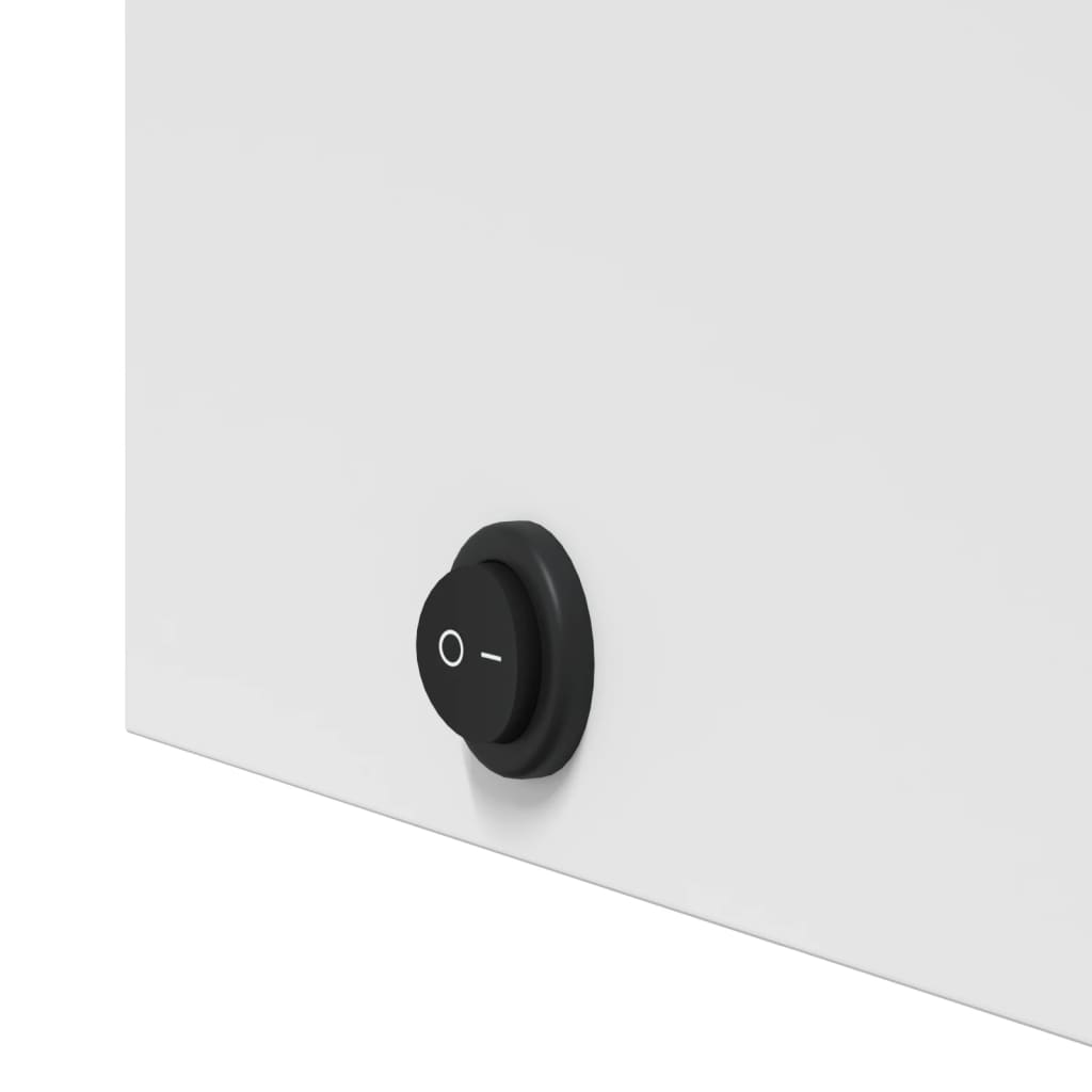 vidaXL Bathroom Mirror Cabinet with LED Light White 45x13x52 cm