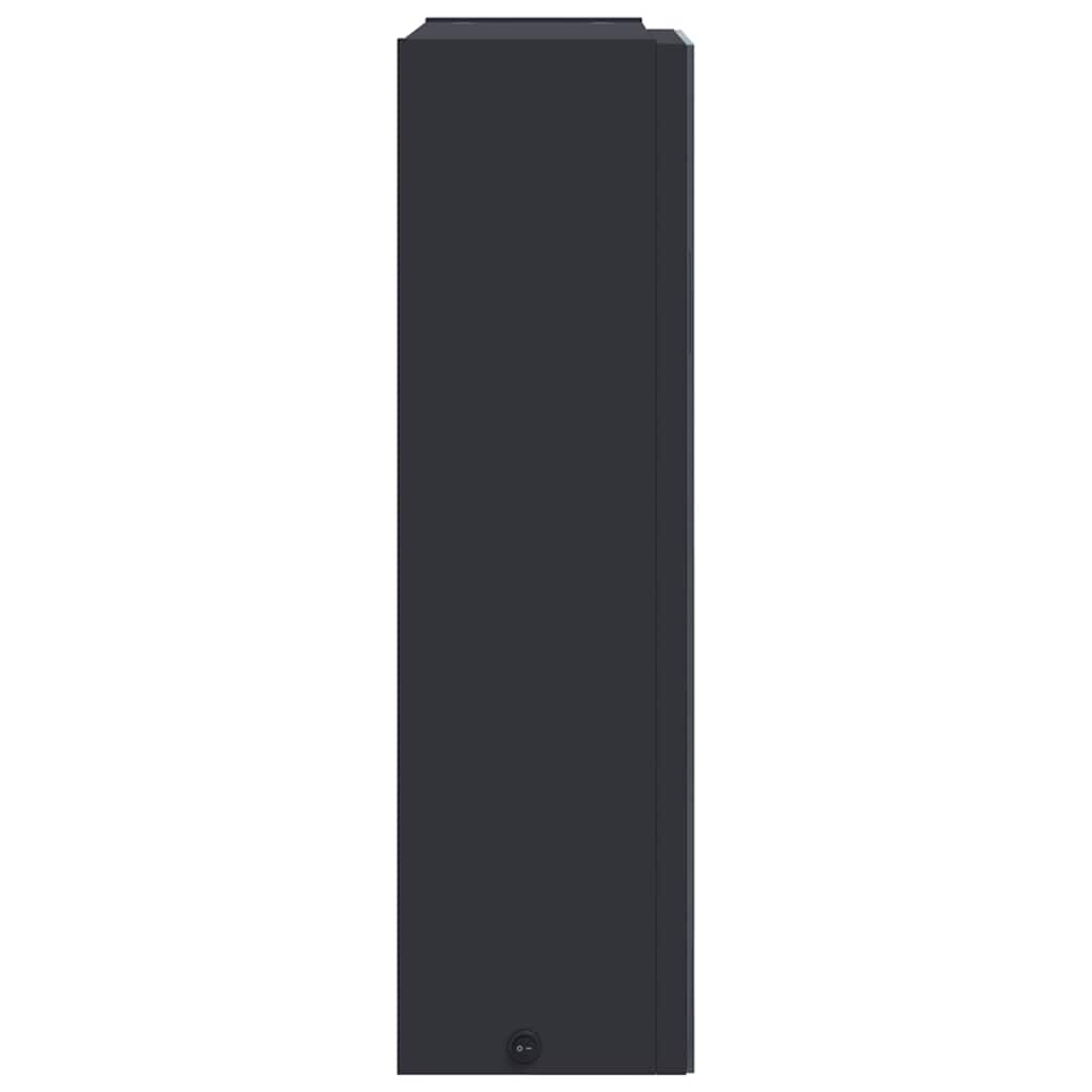 vidaXL Bathroom Mirror Cabinet with LED Light Grey 45x13x52 cm