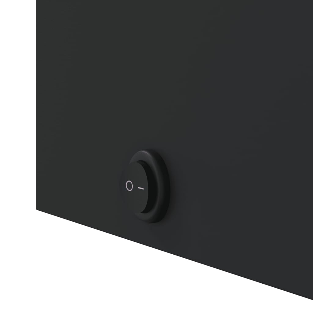 vidaXL Bathroom Mirror Cabinet with LED Light Black 45x13x52 cm