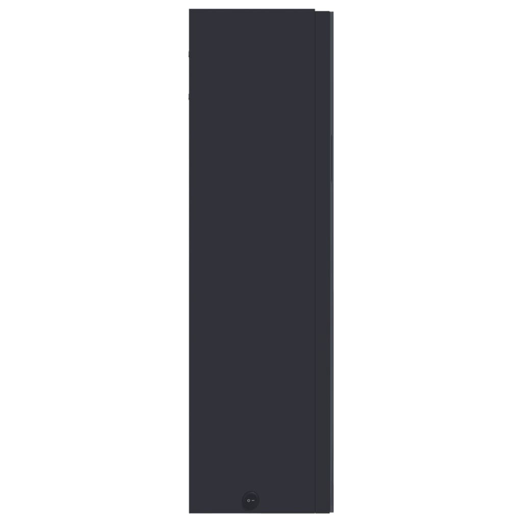 vidaXL Bathroom Mirror Cabinet with LED Light Grey 60x13x52 cm