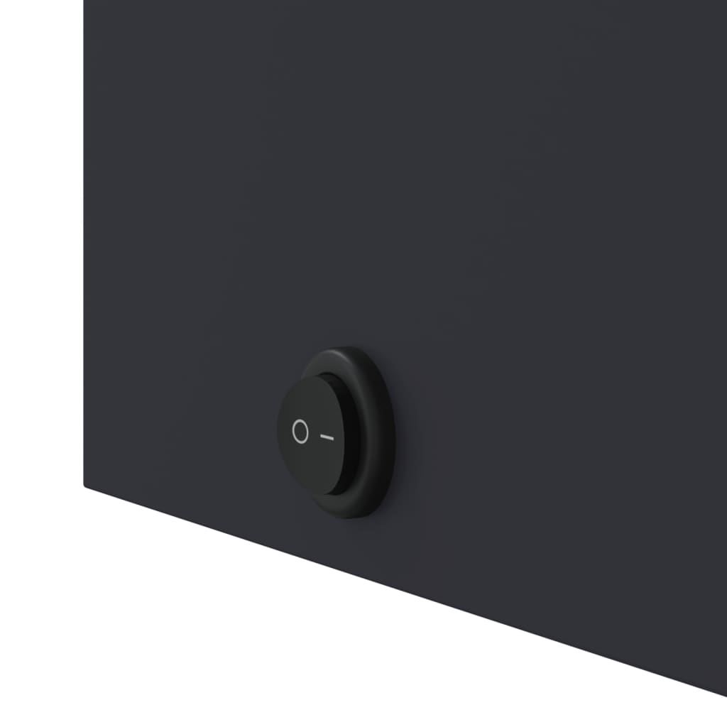 vidaXL Bathroom Mirror Cabinet with LED Light Grey 60x13x52 cm