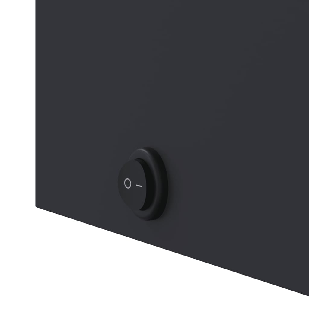 vidaXL Bathroom Mirror Cabinet with LED Light Arched Grey 42x13x70 cm