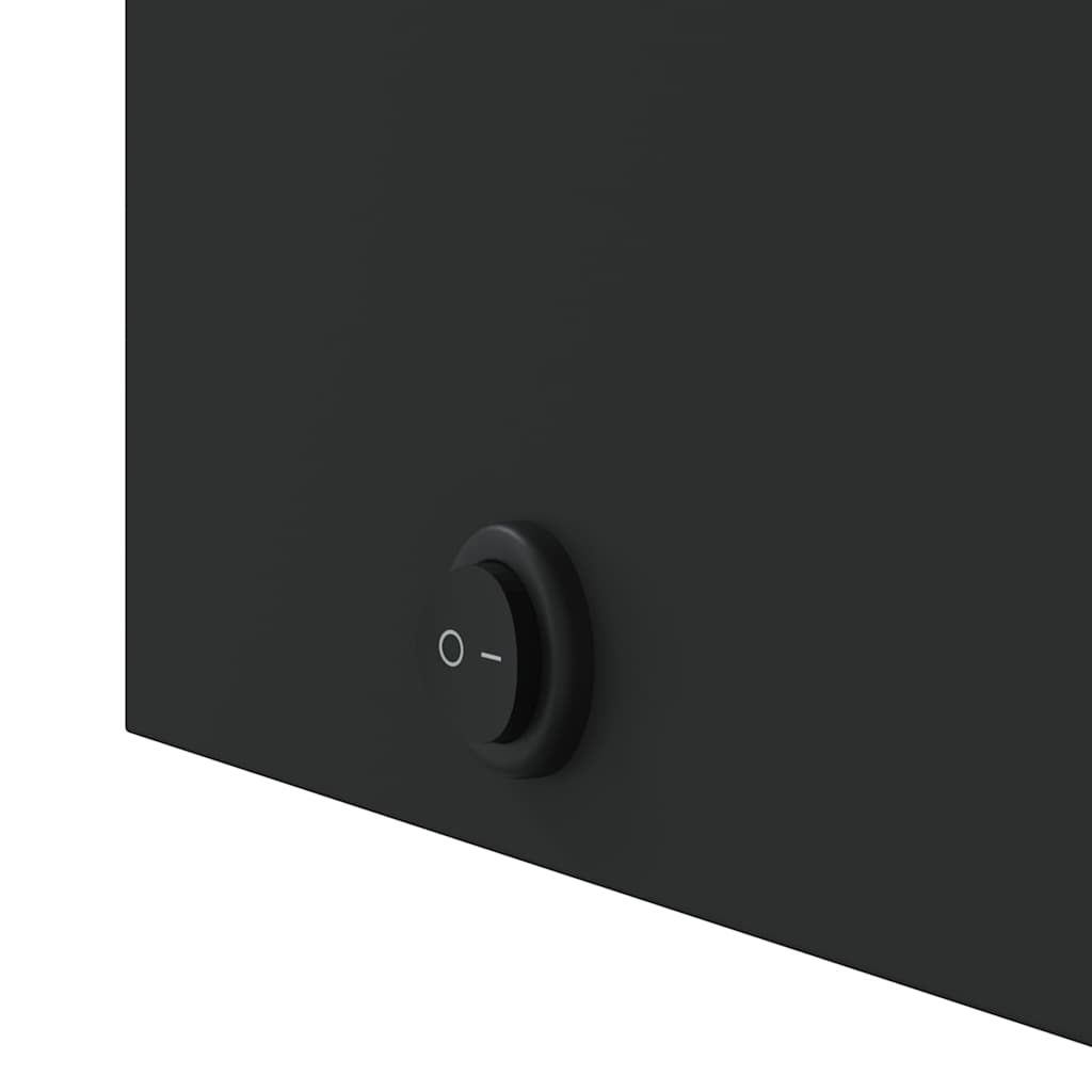 vidaXL Bathroom Mirror Cabinet with LED Light Arched Black 42x13x70 cm