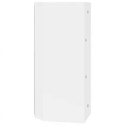 vidaXL Corner Bathroom Mirror Cabinet White 30x24x60 cm