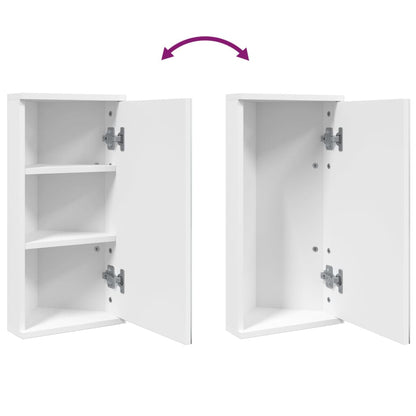 vidaXL Corner Bathroom Mirror Cabinet White 30x24x60 cm