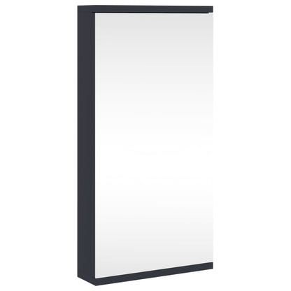 vidaXL Corner Bathroom Mirror Cabinet Grey 30x24x60 cm