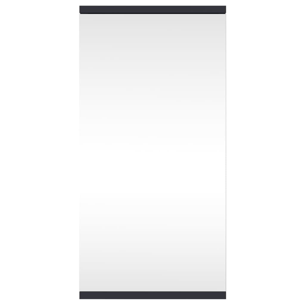vidaXL Corner Bathroom Mirror Cabinet Grey 30x24x60 cm