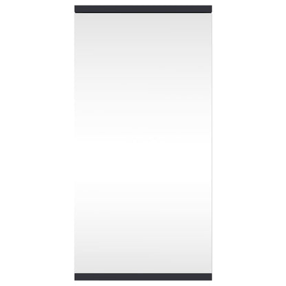 vidaXL Corner Bathroom Mirror Cabinet Grey 30x24x60 cm
