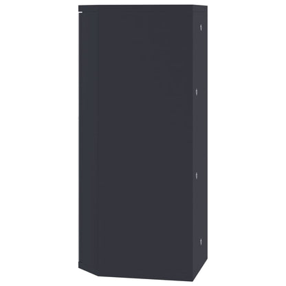 vidaXL Corner Bathroom Mirror Cabinet Grey 30x24x60 cm