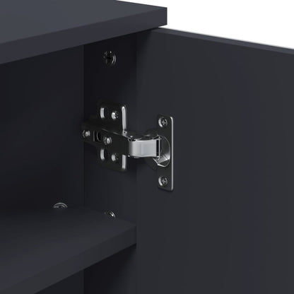 vidaXL Corner Bathroom Mirror Cabinet Grey 30x24x60 cm