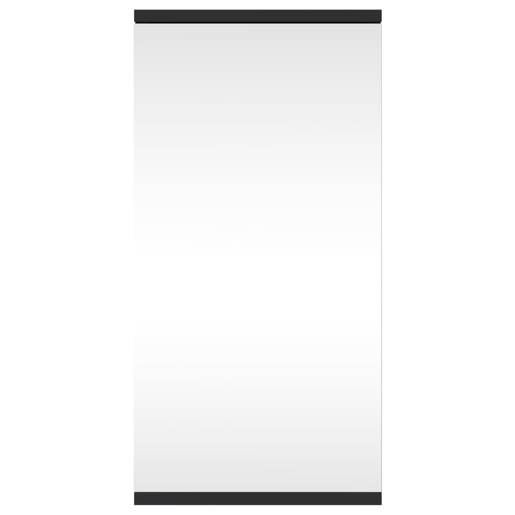 vidaXL Corner Bathroom Mirror Cabinet Black 30x24x60 cm
