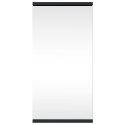 vidaXL Corner Bathroom Mirror Cabinet Black 30x24x60 cm