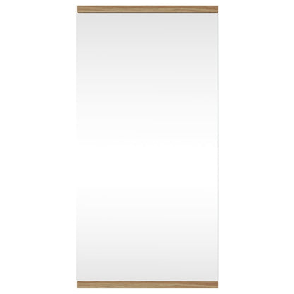 vidaXL Corner Bathroom Mirror Cabinet Oak 30x24x60 cm