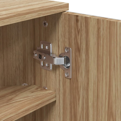 vidaXL Corner Bathroom Mirror Cabinet Oak 30x24x60 cm