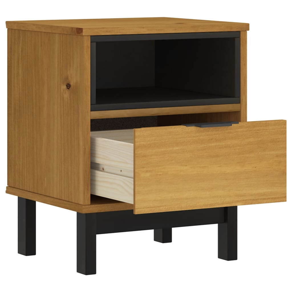 vidaXL Bedside Cabinet "FLAM" 40x35x50 cm Solid Wood Pine