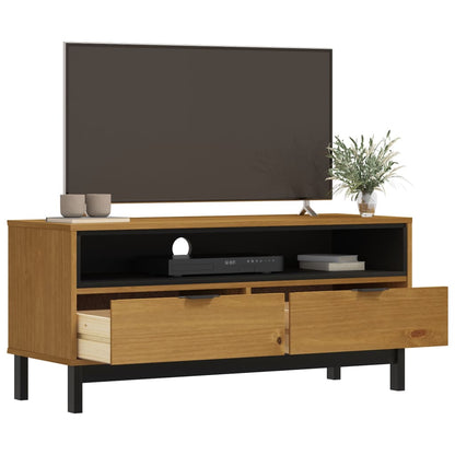 vidaXL TV Cabinet "FLAM" 110x40x50 cm Solid Wood Pine