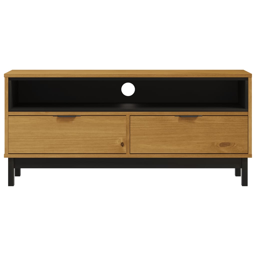 vidaXL TV Cabinet "FLAM" 110x40x50 cm Solid Wood Pine
