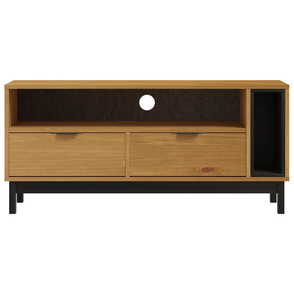 vidaXL TV Cabinet "FLAM" 110x40x50 cm Solid Wood Pine