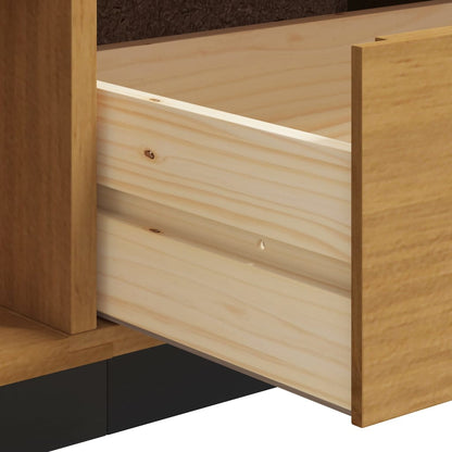 vidaXL TV Cabinet with Glass Door "FLAM" 158x40x50 cm Solid Wood Pine