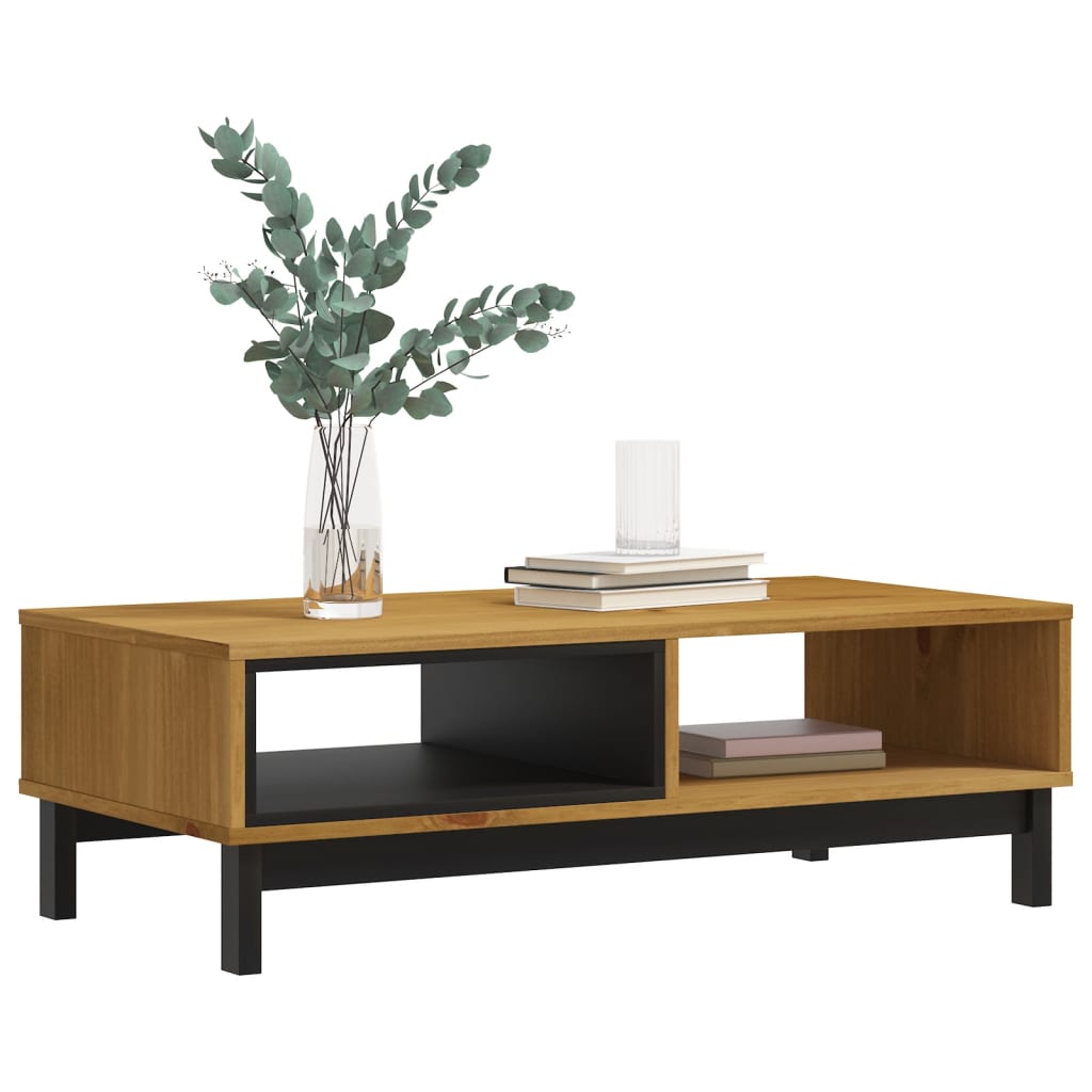 vidaXL Coffee Table "FLAM" 100x50x32,5 cm Solid Wood Pine