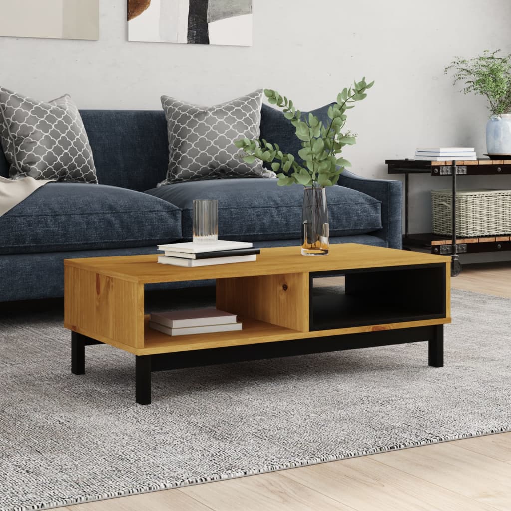 vidaXL Coffee Table "FLAM" 100x50x32,5 cm Solid Wood Pine
