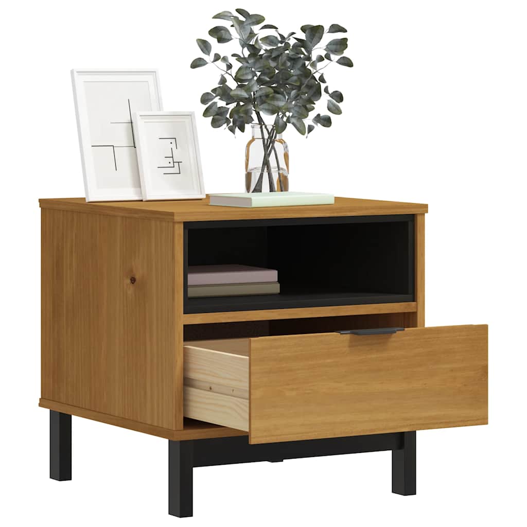 vidaXL Side Table "FLAM" 50x50x50 cm Solid Wood Pine