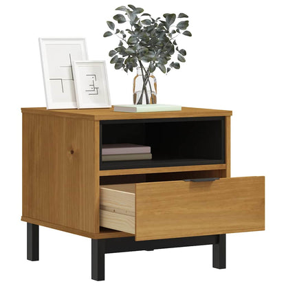 vidaXL Side Table "FLAM" 50x50x50 cm Solid Wood Pine