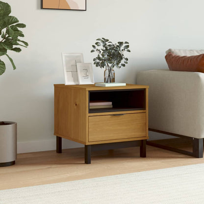 vidaXL Side Table "FLAM" 50x50x50 cm Solid Wood Pine