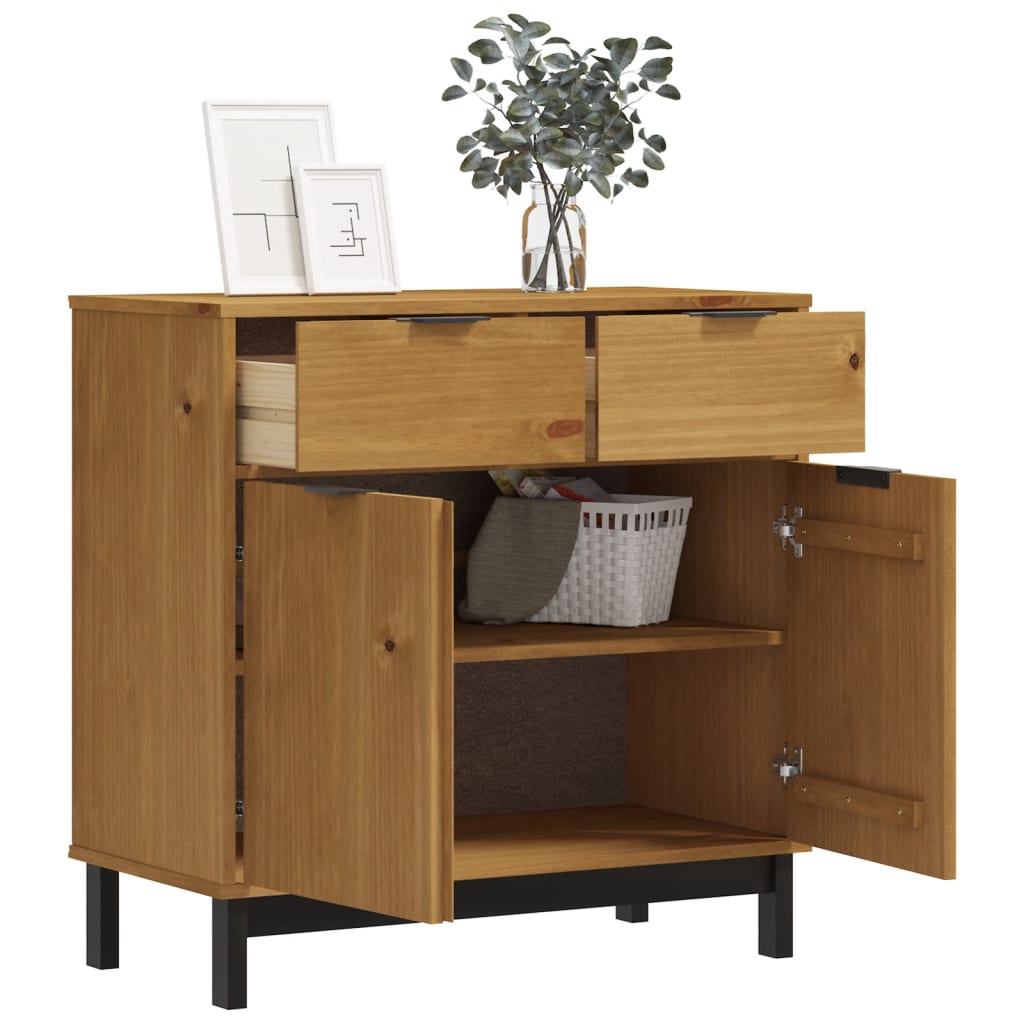 vidaXL Sideboard "FLAM" 80x40x80 cm Solid Wood Pine