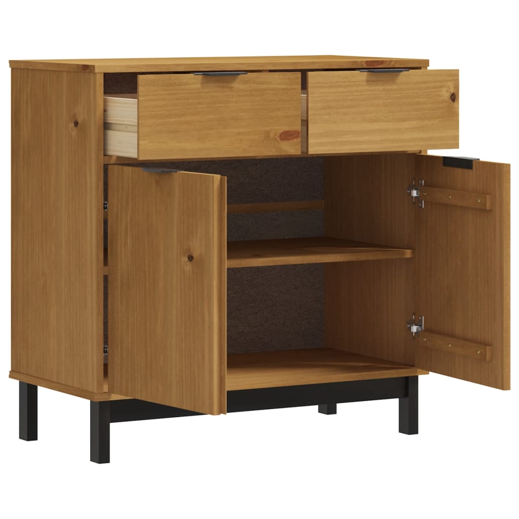 vidaXL Sideboard "FLAM" 80x40x80 cm Solid Wood Pine