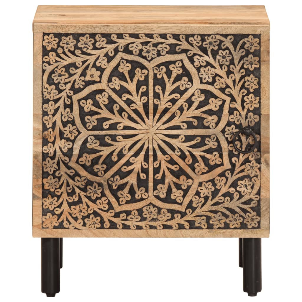 vidaXL Bedside Cabinet 40x33x46 cm Solid Wood Mango