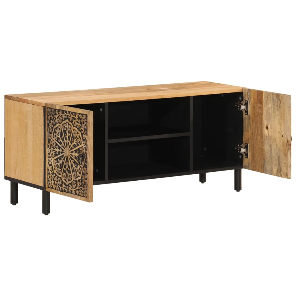 vidaXL TV Cabinet 105x33x46 cm Solid Wood Mango