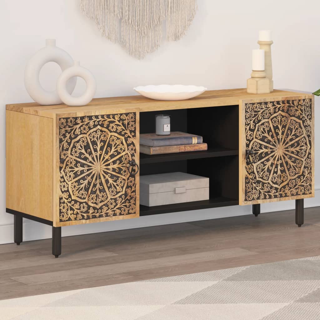 vidaXL TV Cabinet 105x33x46 cm Solid Wood Mango