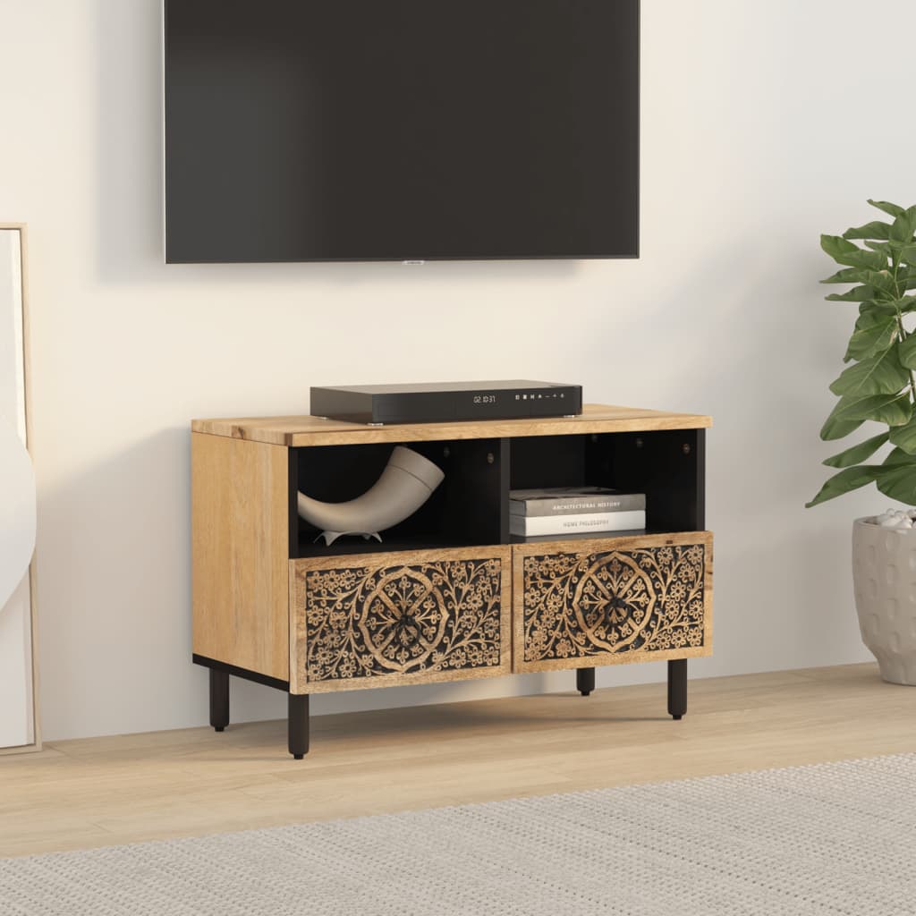 vidaXL TV Cabinet 70x33x46 cm Solid Wood Mango