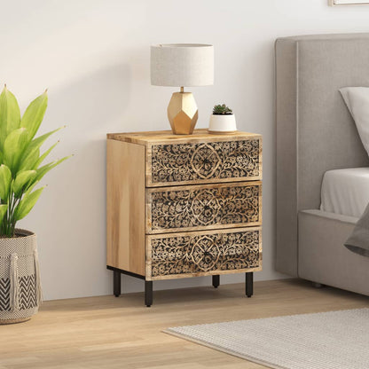 vidaXL Bedside Cabinet 50x33x60 cm Solid Wood Mango