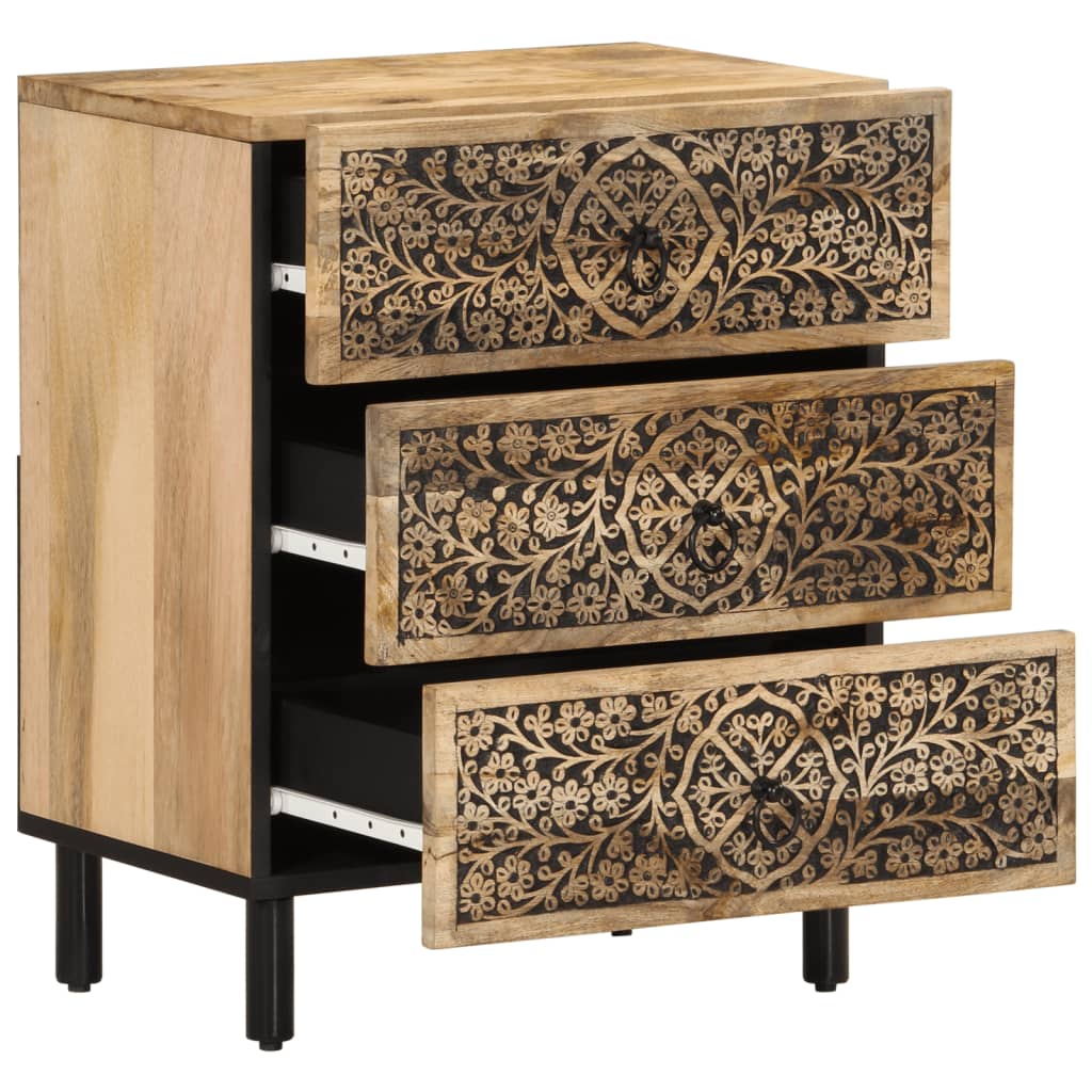 vidaXL Bedside Cabinet 50x33x60 cm Solid Wood Mango