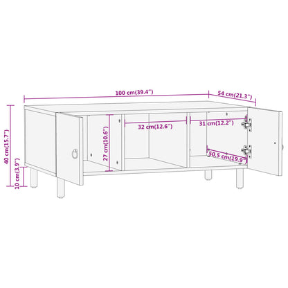 vidaXL Coffee Table 100x54x40 cm Solid Wood Mango