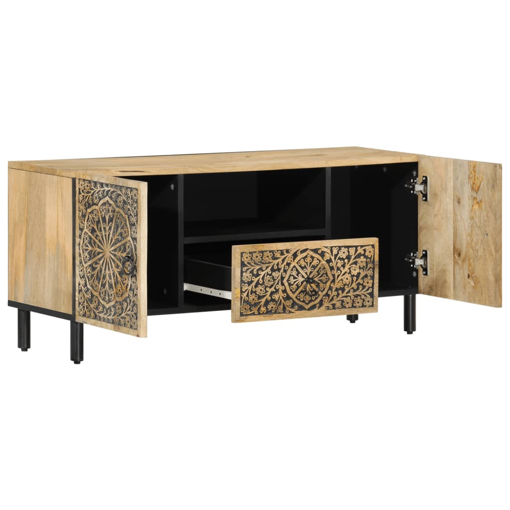 vidaXL TV Cabinet 105x33x46 cm Solid Wood Mango